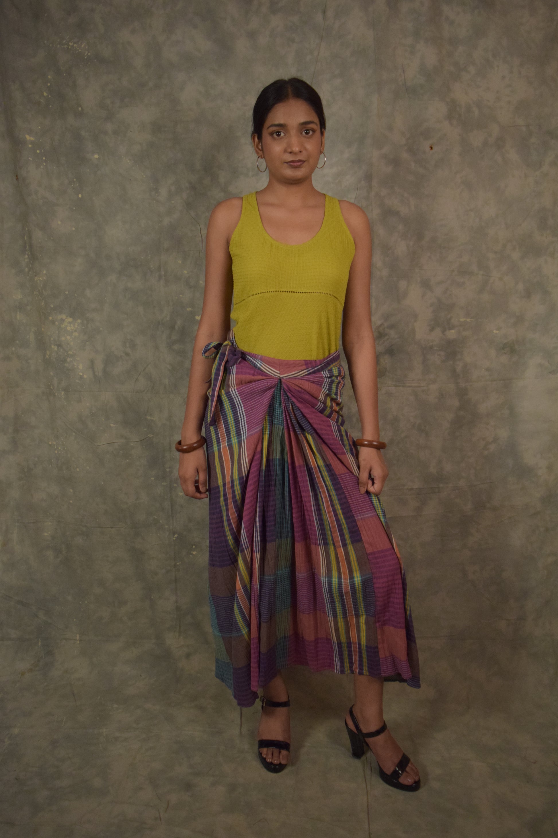 Antaria wrap skirt - Plaids TheKefiHouse