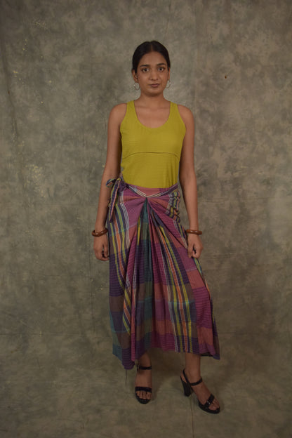 Antaria wrap skirt - Plaids TheKefiHouse