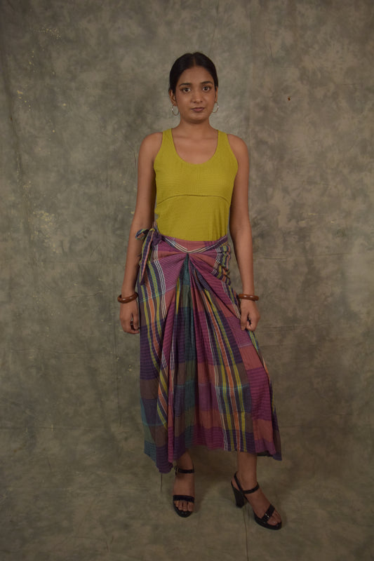 Antaria wrap skirt - Plaids TheKefiHouse