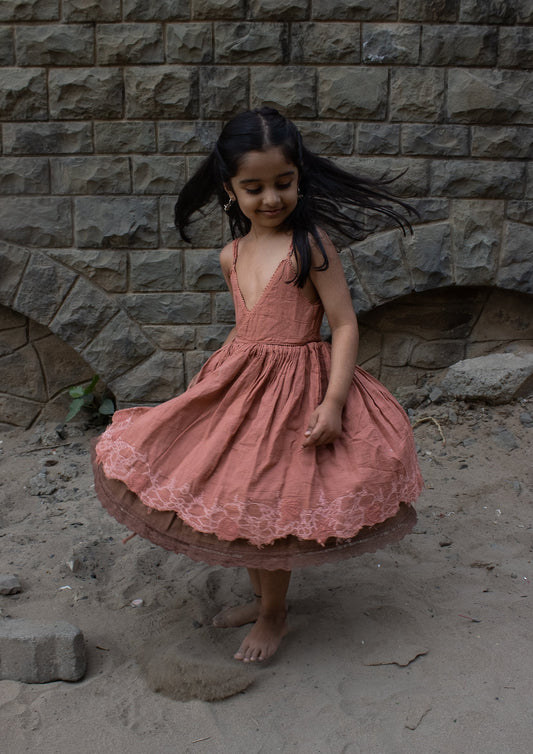 Reversible Dress - Blush Pink+Mud TheKefiHouse