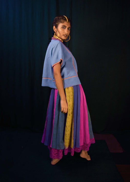 Aks (अक्स) — Jacket (Sky-Dusty orchid) TheKefiHouse