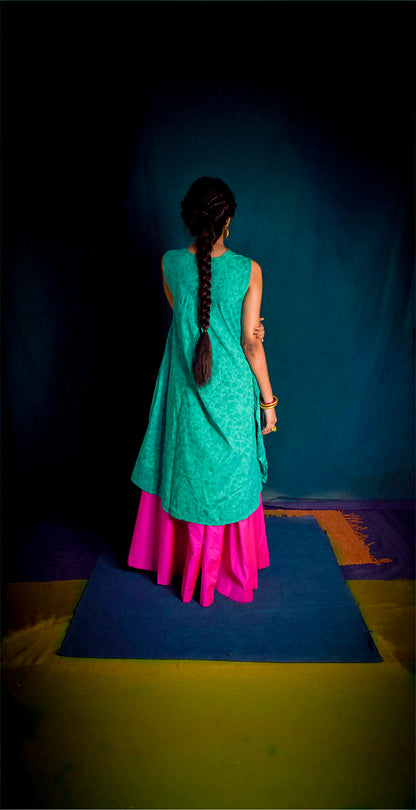 Tarini Kurta - Teal Green TheKefiHouse